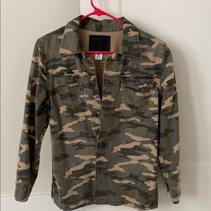 True Religion Nora Camo Denim Shirt Jacket